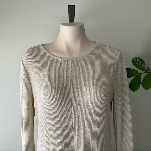 Topshop Maternity Maxi Ribbed Dress Long Sleeve Cream Size 12 Large - Picture 12 of 12